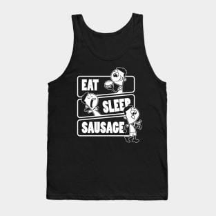 Eat Sleep Sausage Repeat - Sausages food lover print Tank Top